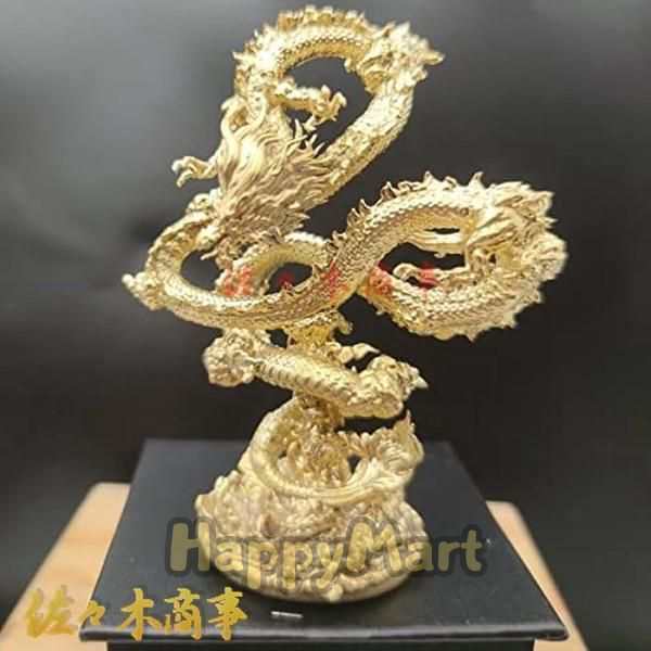金色神龍 昇運金龍 龍の置物 銅製 干支 辰 風水龍 金運アップ 置物 開運昇運 機運上昇 風水インテリア 飾り物の通販は 5,548円