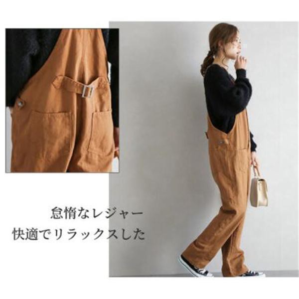オーバーオール レディース 黒 デニム サロペット パンツ コーデ 20代 40代 春秋 ワイドパンツ ワンピースタイプ おしゃれ ゆったり 30代 50代の通販は