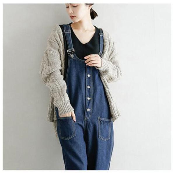 オーバーオール レディース 黒 デニム サロペット パンツ コーデ 20代 40代 春秋 ワイドパンツ ワンピースタイプ おしゃれ ゆったり 30代 50代の通販は