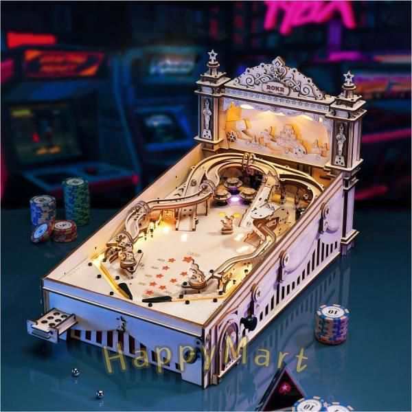 立体パズル 3D 木製 ウッドパズル 3Dピンボールマシン 組み立ておもちゃ パズル遊び テーブルゲーム ギフト クリエイティブ 誕生日プレゼント
