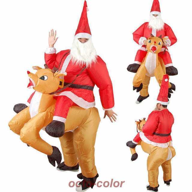 サンタ コスプレ メンズ サンタクロース 衣装 おもしろ コスチューム仮装 クリスマス/誕生日/忘年会/新年会/学園祭/パーティー/イベントの通販は仮装グッズ