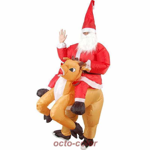 サンタ コスプレ メンズ サンタクロース 衣装 おもしろ コスチューム仮装 クリスマス/誕生日/忘年会/新年会/学園祭/パーティー/イベントの通販は