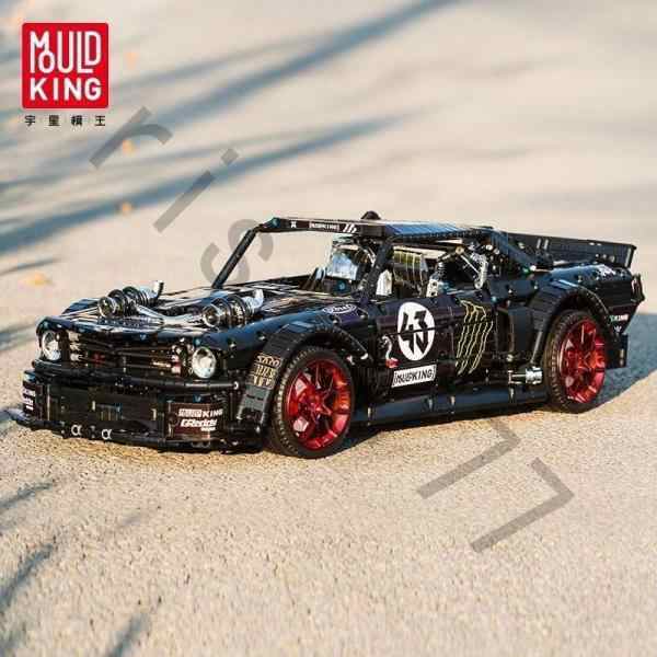 LEGOレゴ互換品 ブロック 漆黒のマスタング フォードマスタング ブラック テクニック ミニカー モデル 置物を置く 車おもちゃ 大人 男の子 誕生日 プレゼント