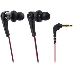 オーディオテクニカ SOLID BASS インナーイヤーヘッドホン ブラック ATH-CK(中古品)