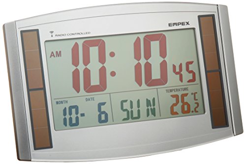 EMPEX (エンペックス) カラー電波時計・ソーラーエコ 置掛兼用 LC-821 シャ(中古品)の通販は