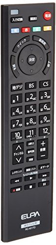 ELPA 地デジテレビリモコン 東芝・レグザ専用 RC-401TO(中古品)