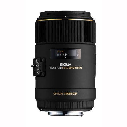 SIGMA 単焦点マクロレンズ MACRO 105mm F2.8 EX DG OS HSM キヤノン用 フル(中古品)