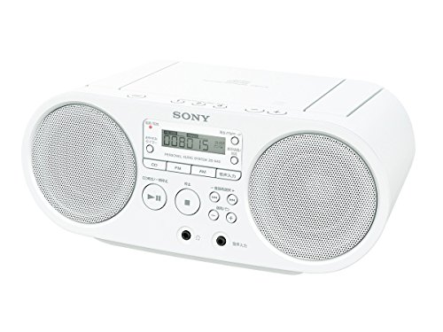 ソニー SONY CDラジオ ZS-S40 : FM/AM/ワイドFM対応 ホワイト ZS-S40 W(中古品)