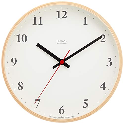 Lemnos Plywood clock 電波時計 ナチュラル LC10-21W NT(未使用の新古品)