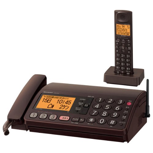 シャープ デジタルコードレスFAX  1.9GHz DECT準拠方式 ブラウン系 UX-310C(中古品)