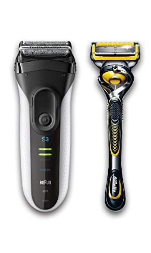 ブラウン 電気シェーバー（ホワイト）BRAUN Series3（シリーズ3）【3枚刃】(未使用の新古品)