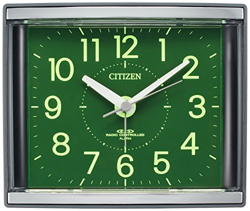 CITIZEN 電波目覚し時計 ジールR434 集光文字板 グレー色 4RL434-008(中古品)