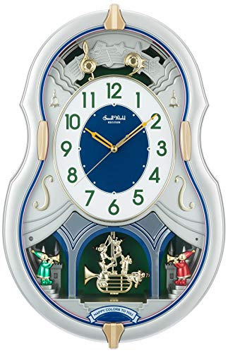 リズム時計 掛け時計 電波 アナログ スモールワールドカラーズ 30曲 メロデ(中古品)
