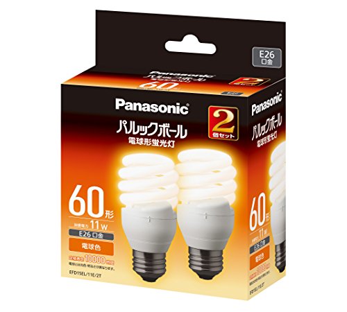パナソニック 電球形蛍光灯 パルックボール 電球60W形相当 口金直径26mm 電(未使用の新古品)