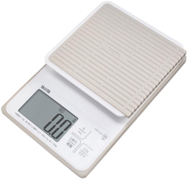 タニタ クッキングスケール キッチン はかり 料理 防水 デジタル 3kg 0.1g単位 KW-320 WH 洗えるキッチンスケール（サイズ: 0.1g単位/3000gまで / カラー: 12）ホワイト）