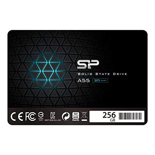 シリコンパワー SSD 256GB 3D NAND採用 SATA3 6Gb/s 2.5インチ 7mm PS4動作確認済 3年保証 A55シリーズ SP256GBSS3A55S25(カラー: ブラック) 6,999円