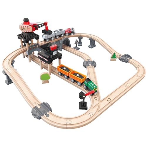 Hape（ハペ） 鉱山レールベーシックセット E3756（サイズ: 19.69 Large x 19.69 W x 15.16 H）