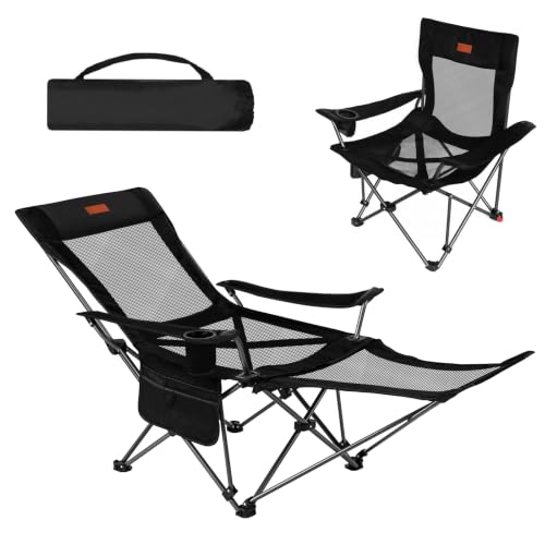 DesertFox リクライニングチェア キャンプ椅子 単品/セット 4way 仮眠 昼寝 4段階調整 四季適用 【メッシュと薄手コットを自由に切り替える】【耐荷重150kg】アウトドアチェア コンパクト 折り...