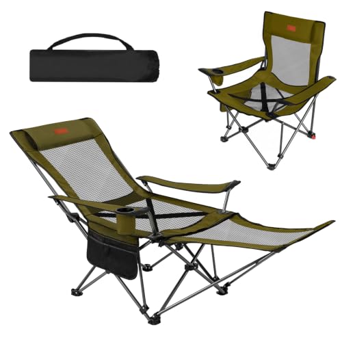 DesertFox リクライニングチェア キャンプ椅子 単品/セット 4way 仮眠 昼寝 4段階調整 四季適用 【メッシュと薄手コットを自由に切り替える】【耐荷重150kg】アウトドアチェア コンパクト 折り...