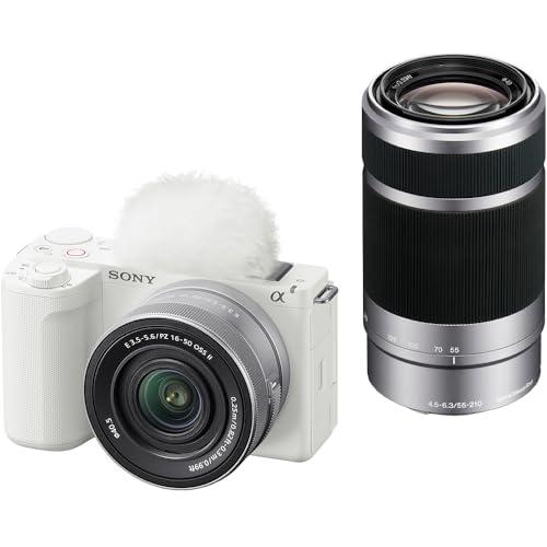 SONY（ソニー） Vlog用カメラ レンズ交換式VLOGCAM APS-C ミラーレス一眼カメラ ZV-E10M2 ダブルズームレンズキット（同梱レンズ:SELP16502+SEL55210） ウィンドスクリーン付属 ホワイト ZV-E10M2X WQ（サ...
