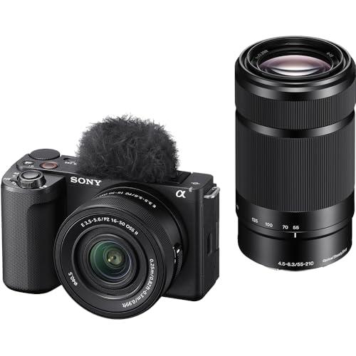 SONY（ソニー） Vlog用カメラ レンズ交換式VLOGCAM APS-C ミラーレス一眼カメラ ZV-E10M2 ダブルズームレンズキット（同梱レンズ:SELP16502+SEL55210） ウィンドスクリーン付属 ブラック ZV-E10M2X BQ（サ...