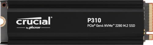 Crucial(クルーシャル) P310 1TB ヒートシンク付き 3D NAND NVMe PCle4.0 M.2 SSD 最大7,100MB/秒 CT1000P310SSD5-JP 国内正規保証品(サイズ: 1000GB(1TB) / カラー: ブラック) 27,711円