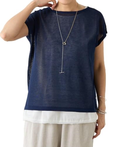 [BEARDSLEY] [ビアズリー] シアーフレンチニット BEZ1061705A0001 Free ネイビー（サイズ: Free Size）