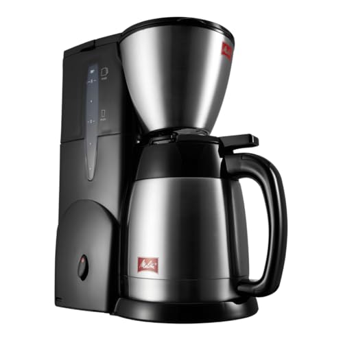 メリタMelitta コーヒーメーカー ノアプラス ブラック5杯用/ステンレス製二重構造ポット/アイスコーヒー/蒸らし機能搭載