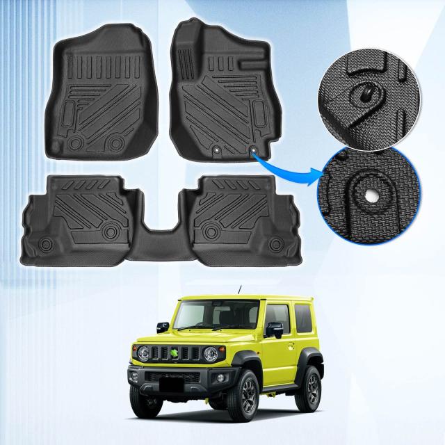 スズキ ジムニー JB64型 ジムニーシエラ JB74型 3Dフロアマット AT車専用 立体カーマット TPE材質 フロアマット 右ハンドル専用 完全車種専用 消臭 抗菌効果 防水仕様 耐汚れ 耐摩擦 内装パー...