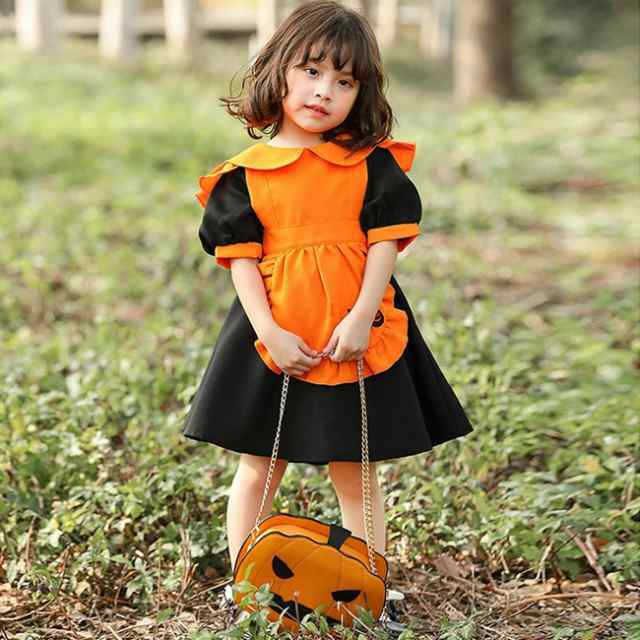 ハロウィン 衣装 子供 女の子 コスプレ かぼちゃ 仮装 コスチューム 2