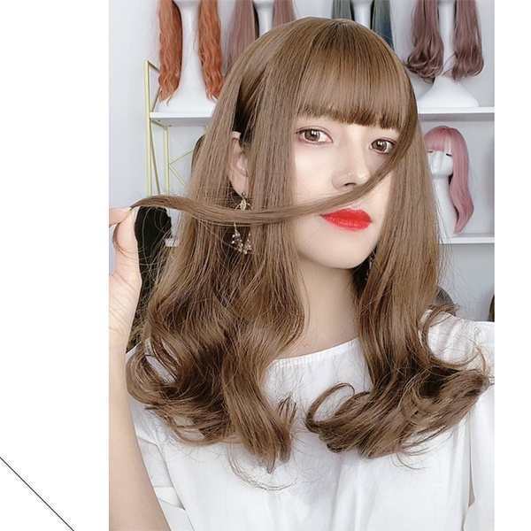 フルウィッグ ロングウィッグ レディース 小顔 ヘアネット付 ふんわり