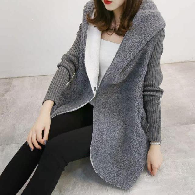 ニット カーディガン レディース ボアコート 秋 無地 羽織 コート ドルマンスリーブ フード付き ロング丈 40代 冬 50代 体型カバー 長袖 の通販はau Pay マーケット Fangcloudy