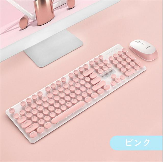 スマホ用bluetoothキーボード ワイヤレス マウス セット メカニカルキーボード レトロ かわいい キーボード コンパクト 無線キーボード の通販はau Pay マーケット ロマンストア