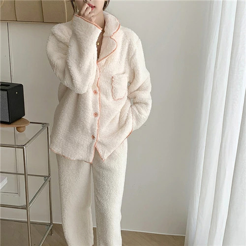 パジャマ レディース ルームウェア もこもこ パジャマ レディース かわいい パジャマ 冬 長袖 パジャマ ルームウェア もこもこ 大きいサイズ 上下セット 着る毛布 ロング ボーダー ボア 部屋着 セットアップ レディース 寝巻き レディース 暖かい フランネル ベージュ ブルーの通販は 5,227円