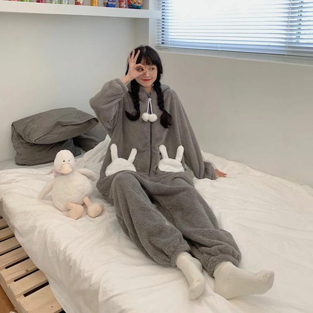 ルームウェア レディース パジャマ 冬 セットアップ 長袖 ホームウェア