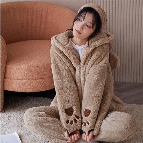 パジャマ レディース ルームウェア もこもこ パジャマ レディース かわいい パジャマ 冬 長袖 パジャマ ルームウェア もこもこ 大きいサイズ 上下セット 着る毛布 ロング ボーダー ボア 部屋着 セットアップ レディース 寝巻き レディース 暖かい