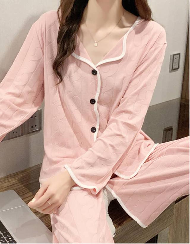 レディース パジャマ ナイトウエア 部屋着 上下セット 長袖 春秋 可愛い 韓国 ルームウェア 上下セット 長袖 秋 可愛い 部屋着 セットアップ レディース かわいい パジャマ 春秋 レディース 綿 前開き ロングパンツ 寝間着 おしゃれ 敬老の日 ギフト プレゼント 5,412円