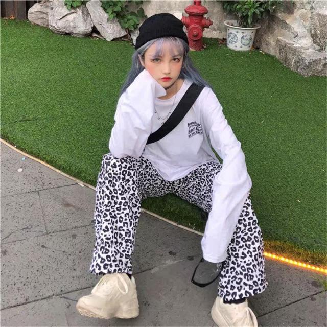 ダルメシアン柄 ワイドパンツ ストレート ボトムス ダンス 衣装 韓国 ヒップホップ レディース ゆるい レジャー 通学 代 30代の通販はau Pay マーケット Shipshop