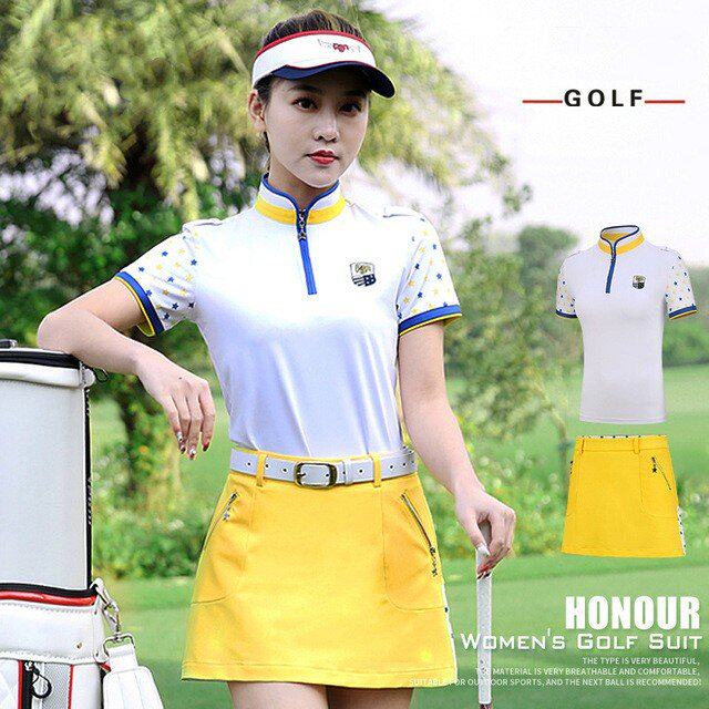 ゴルフ レディース ポロシャツ スカート セットアップ 半袖 スポーツウェア ゴルフウェア シャツ テニス バドミントンの通販はau Pay マーケット 新天地