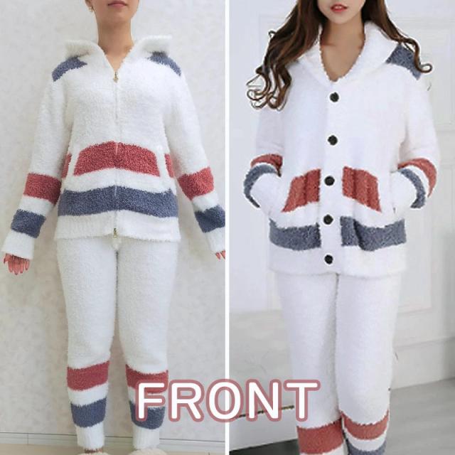 ルームウェア ふわもこ カーディガン 上下セット 2点セット ふわふわ
