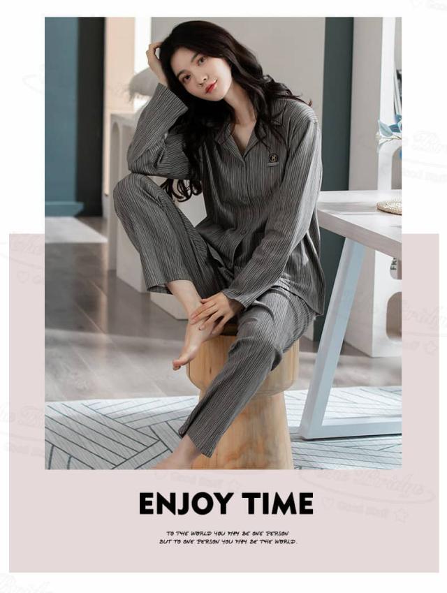 パジャマ ルームウェア 秋冬 ペアルック カップル 部屋着 レディース メンズ 普段着 コットン 上下セット カップル 長袖 綿 前開き ストライプ ユニセックス カップルパジャマ カジュアル お揃い プレゼント 春 秋 パンツ ペアルックパジャマ 夫婦 結婚祝い