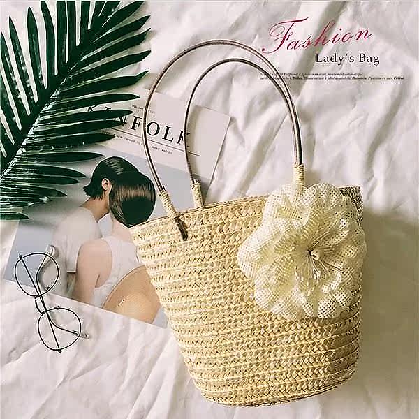 最安値挑戦ハンドルバック 草編みバッグ レディース 肩掛け 大きい かごバッグ 大容量 リゾート 編みかご エコバッグの通販はau Pay マーケット オスカー シンドラー店