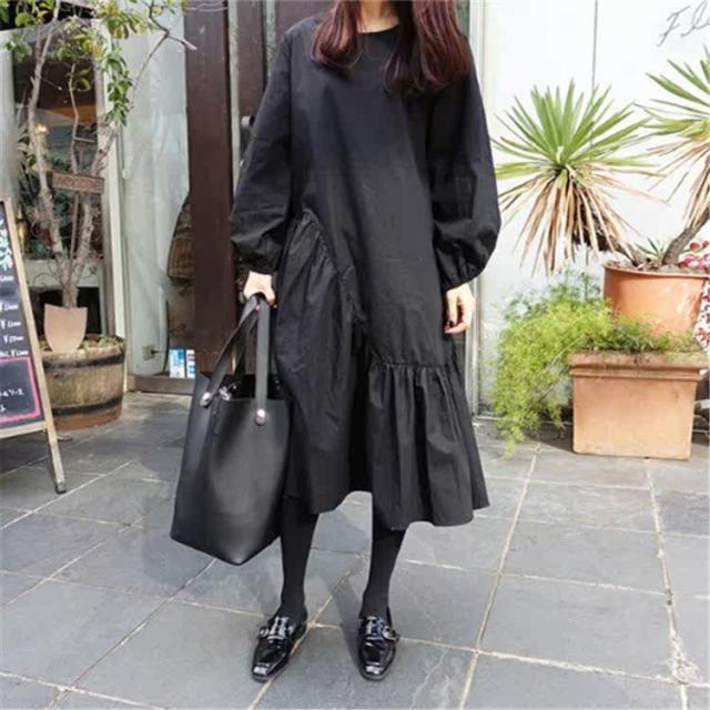ワンピース 秋 ロング丈 レディース 冬 ワンピース ロングワンピース レディース 秋 黒 体型カバー 大きいサイズ バルーンスリーブ おうの通販はau Pay マーケット Dream Of Love