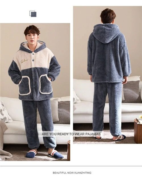 ペアパジャマ 冬 カップル ペア ルームウェア 上下 セット ペア