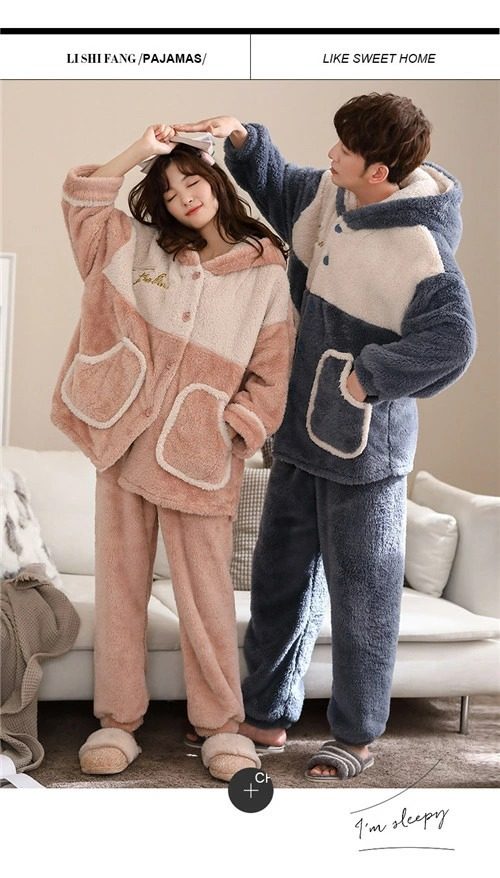 ペアパジャマ 冬 カップル ペア ルームウェア 上下 セット ペア