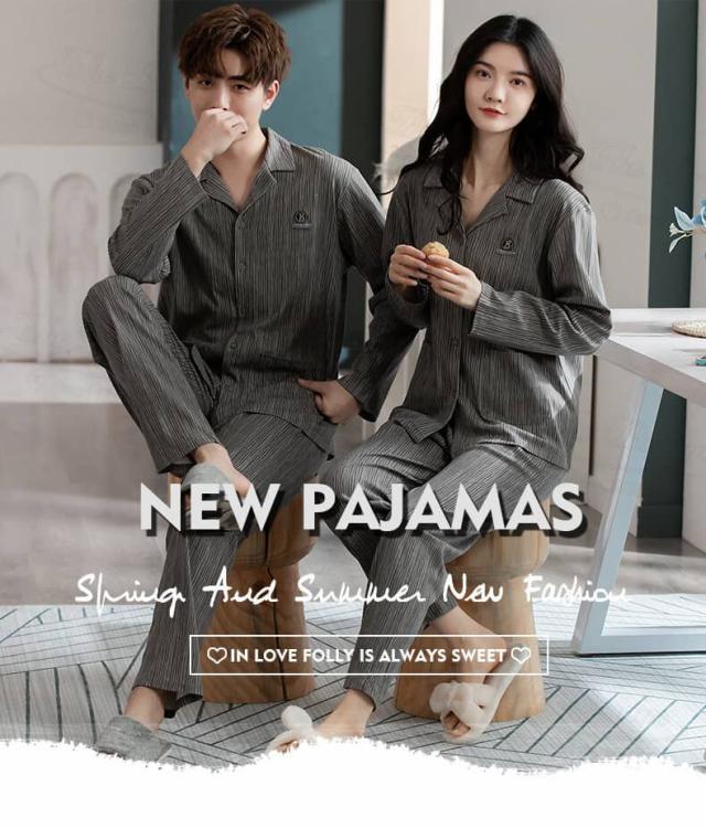 パジャマ ルームウェア 秋冬 ペアルック カップル 部屋着 レディース メンズ 普段着 コットン 上下セット カップル 長袖 綿 前開き ストライプ ユニセックス カップルパジャマ カジュアル お揃い プレゼント 春 秋 パンツ ペアルックパジャマ 夫婦 結婚祝い