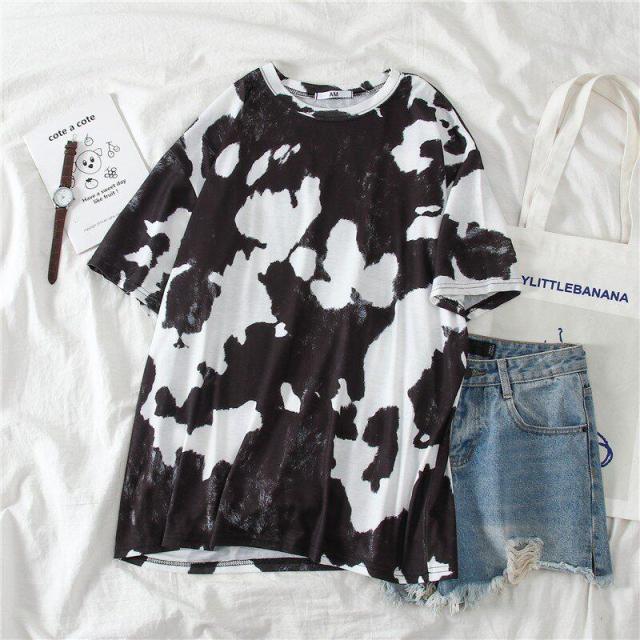 Tシャツ レディース タイダイ柄 半袖 夏 ゆるい トップス 韓国ファッション 原宿系 Bf風 ヒップホップ ダンス ストリート風 カジュアルの通販はau Pay マーケット Shipshop
