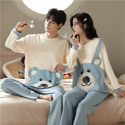 ペアパジャマ 長袖 カップル ペア ルームウェア ペアパジャマ 春夏 結婚祝い プレゼント ペアパジャマ 大きいサイズ お祝い カップル ペア パジャマ ギフト 上下セット レディース 部屋着 ペアルック カップル メンズ パジャマ 秋 ルームウェア 可愛い ブルーの通販は 5,129円