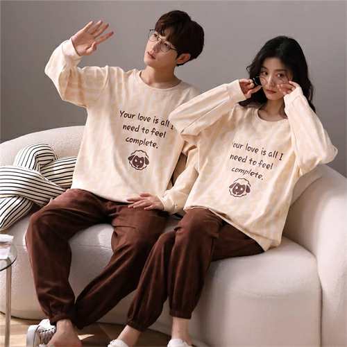 ペアパジャマ カップル ペア ルームウェア 結婚祝い プレゼント 春秋 パジャマ ペア 長袖 冬 カップル ペア パジャマ レディース 上下 セット 部屋着 ペアルック カップル おそろい メンズ パジャマ 秋 記念日 プレゼント ペア カップルの通販は