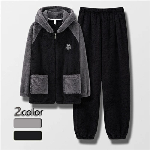 パジャマ メンズ 冬 ルームウェア 長袖 パジャマ 上下セット 部屋着 メンズ 寝巻 寝間着ナイトウェアナイティー上下セット メンズ ゆったり パジャマ 秋冬　メンズ 紳士 父の日 ギフト プレゼント もこもこ パジャマ メンズ 冬 用 長袖 ルームウェア